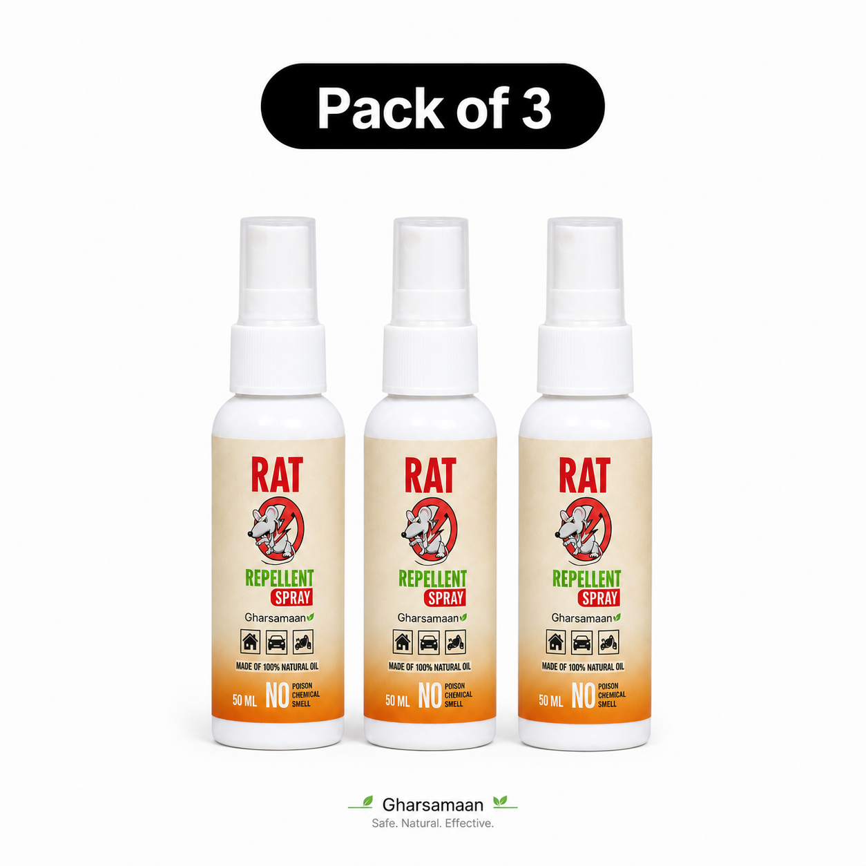Rat Repellent Spray 50ML Buy 1 Get 2 Free