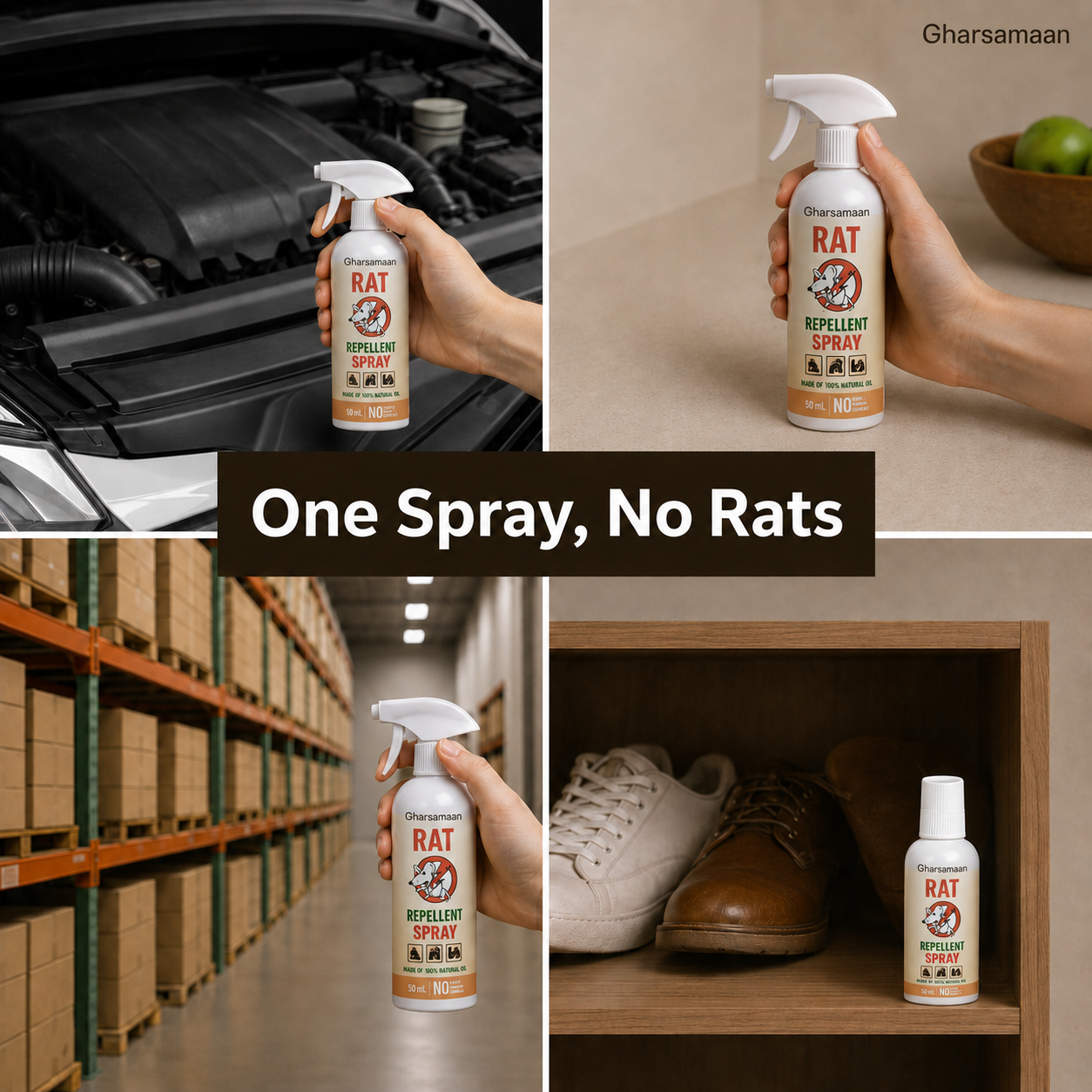 Rat Repellent Spray 50ML Buy 1 Get 2 Free