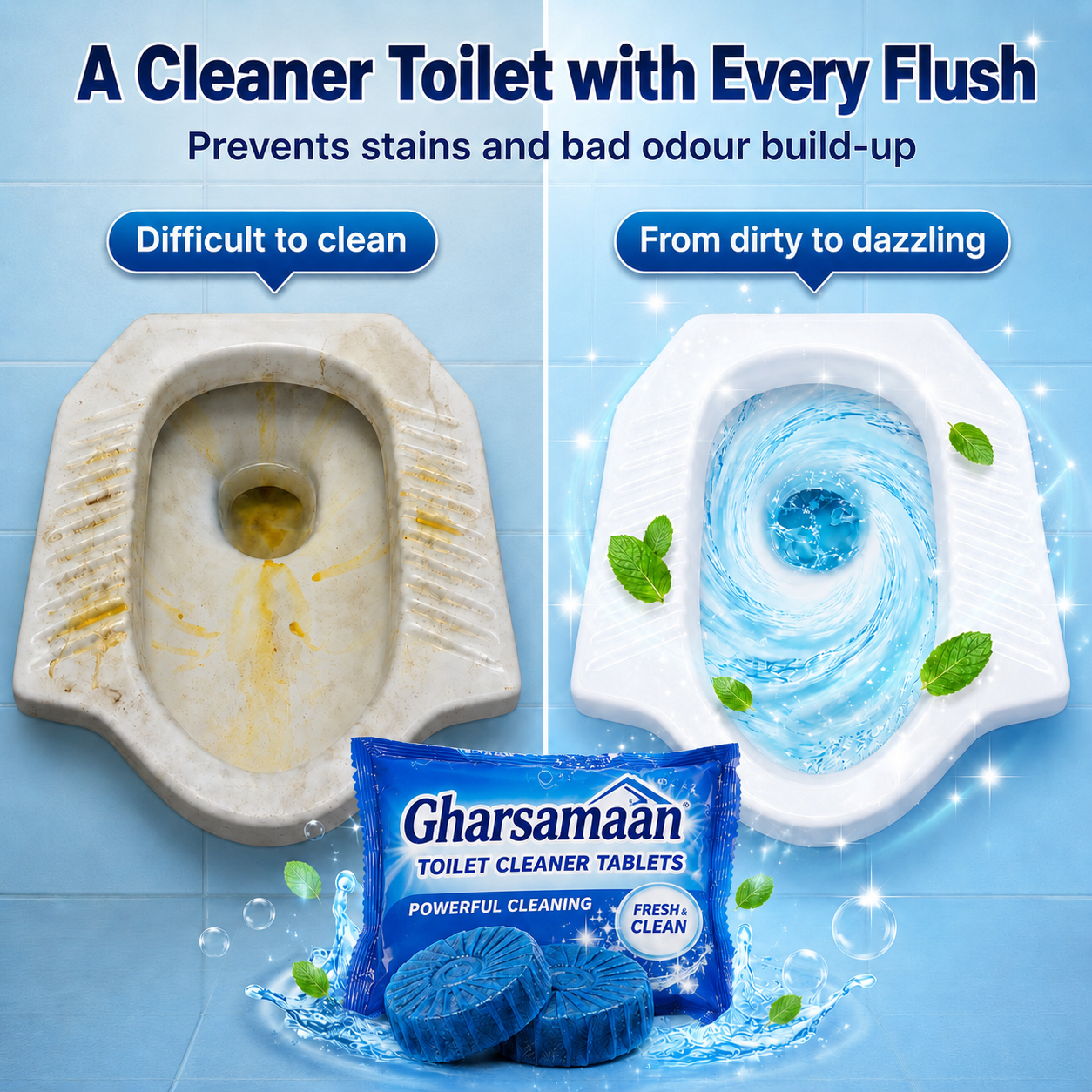 Toilet Cleaning Tablet (10 pcs) Automatic Cleaner & Deodorizer 🔥 Limited Offer – Buy Now!