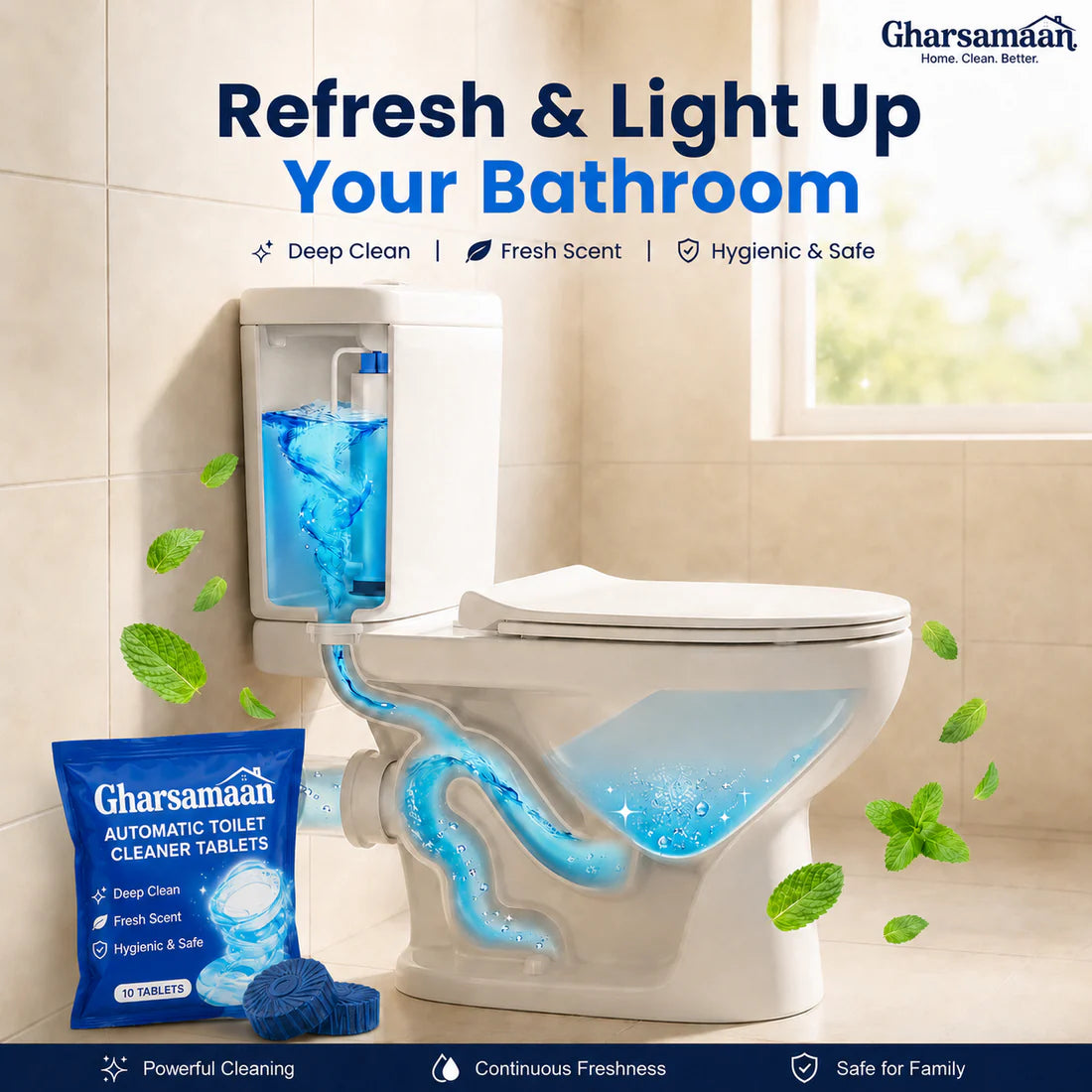 Toilet Cleaning Tablet (10 pcs) Automatic Cleaner & Deodorizer 🔥 Limited Offer – Buy Now!