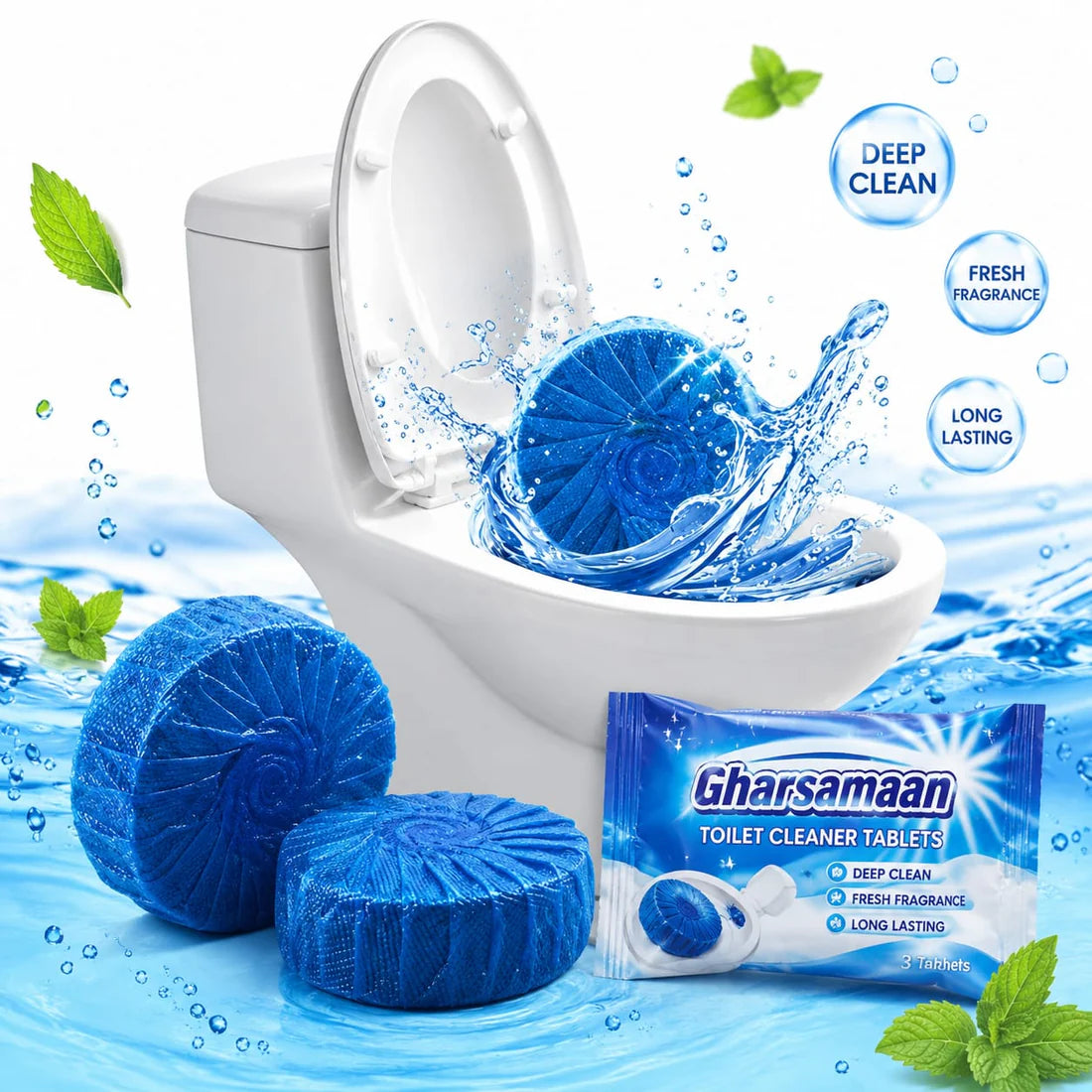 Toilet Cleaning Tablet (10 pcs) Automatic Cleaner & Deodorizer 🔥 Limited Offer – Buy Now!