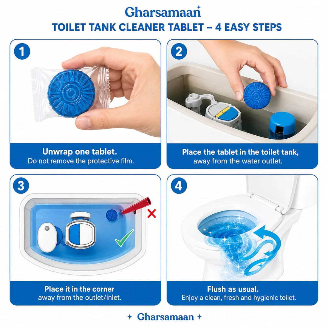Toilet Cleaning Tablet (10 pcs) Automatic Cleaner & Deodorizer 🔥 Limited Offer – Buy Now!